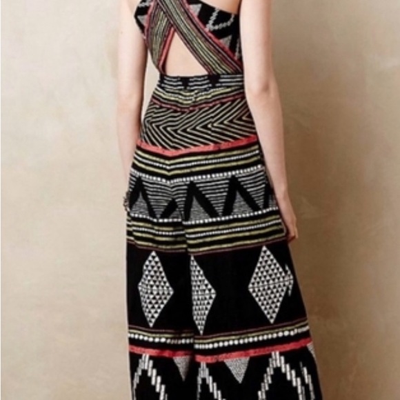 Elevenses by Anthropologie Tribal Print Jumpsuit Size 4/p C - Picture 2 of 10